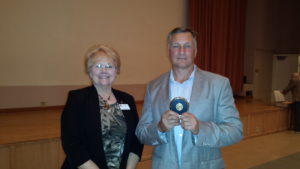 President Evelyn Brady & Speaker Joseph Cavalli. Joe presented an extremely interesting perspective of the Vietnam Era.