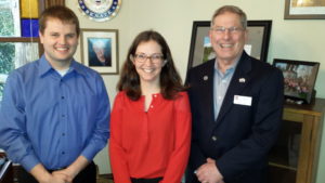 Chapter President, Dave Casteel, meets with Senator Murray's staff, David Hodges and Amie Cullop
